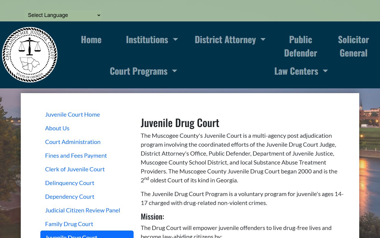 Talbot County court dockets juvenile drug court program page