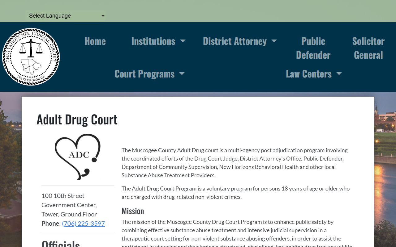 Talbot County court dockets adult drug court program page