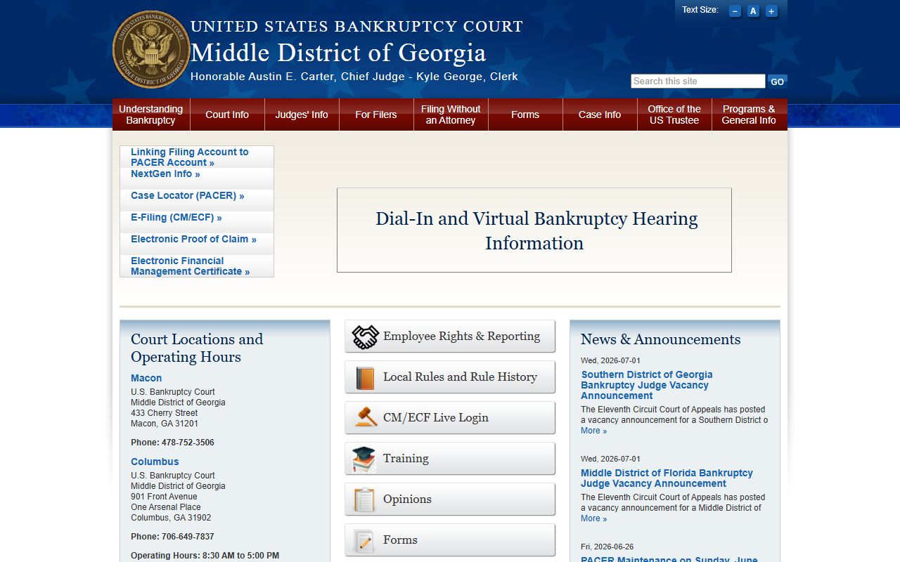 Talbot County court records bankruptcy court homepage