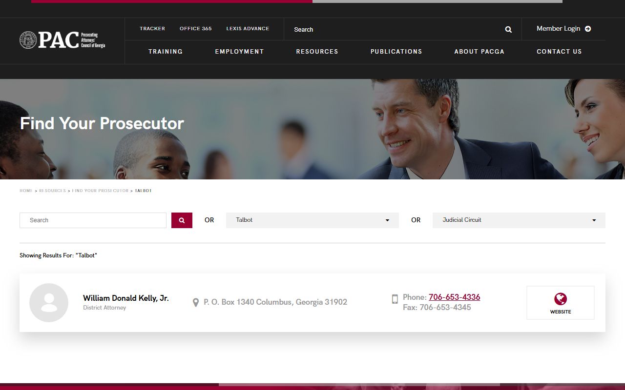 Talbot County criminal court records prosecutor directory result