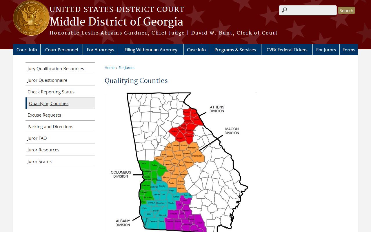 Talbot County Superior Court federal qualifying counties