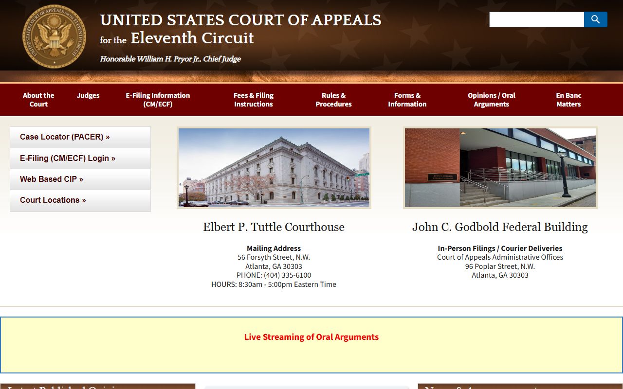 Talbot County court records Eleventh Circuit appeals access