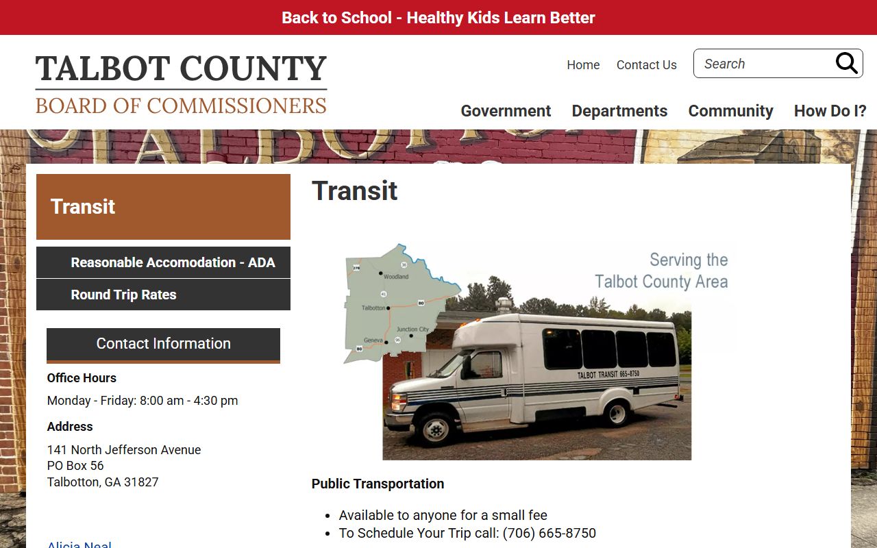 Talbot County court records transit courthouse access