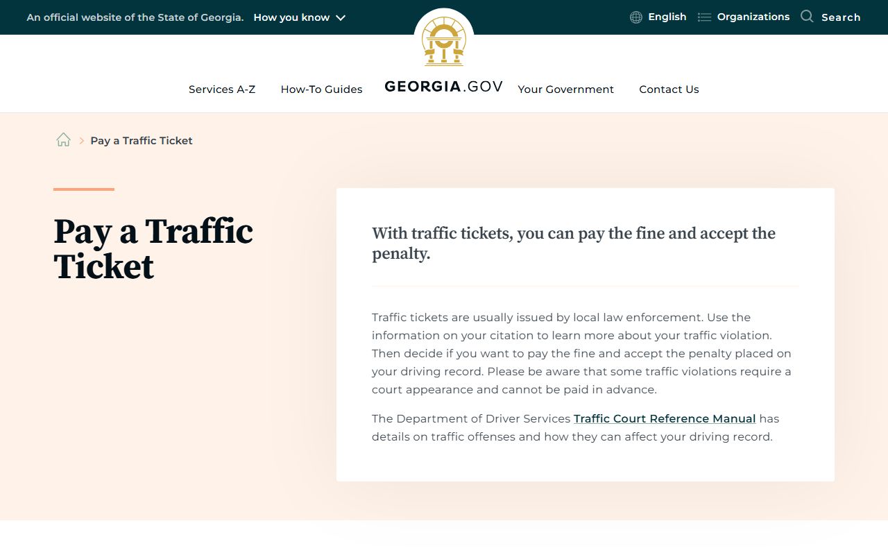 Talbot County traffic court records Georgia ticket payment guidance
