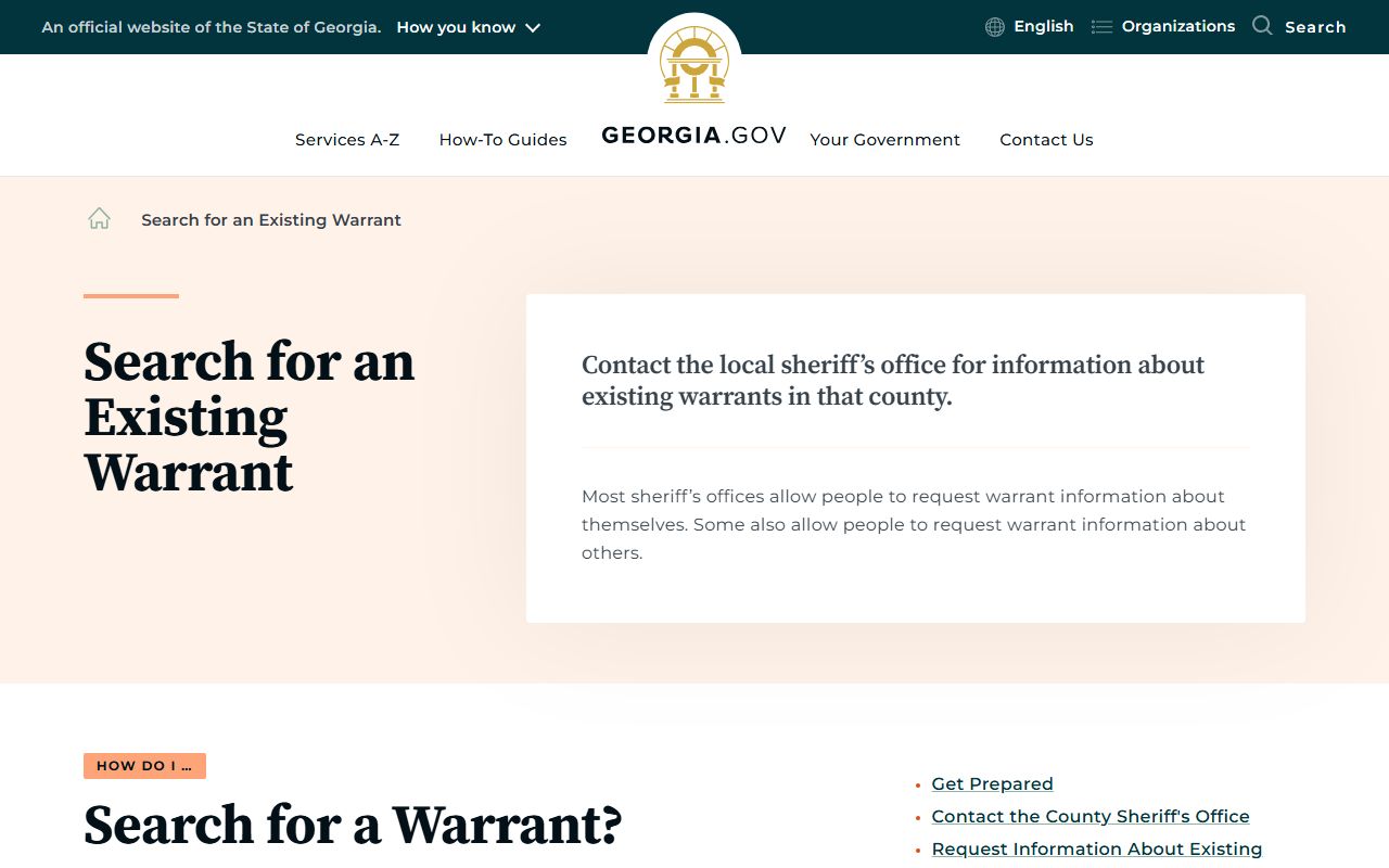 Talbot County warrant records Georgia warrant guidance