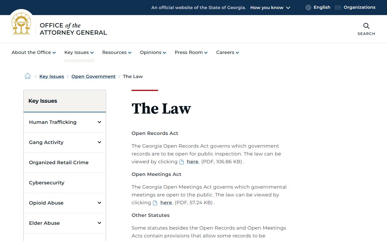 Talbot County warrant records Georgia open government law