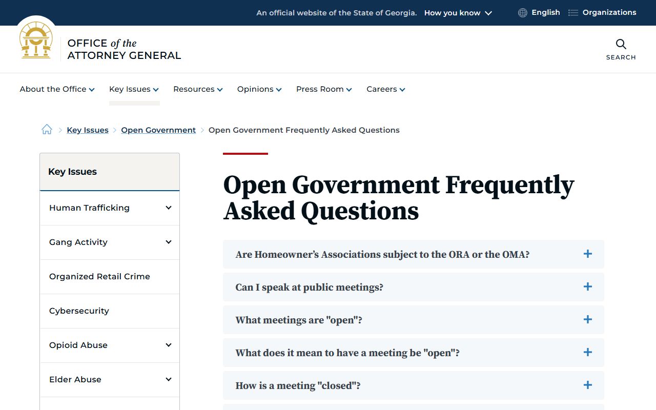 Talbot County warrant records Georgia open government FAQ